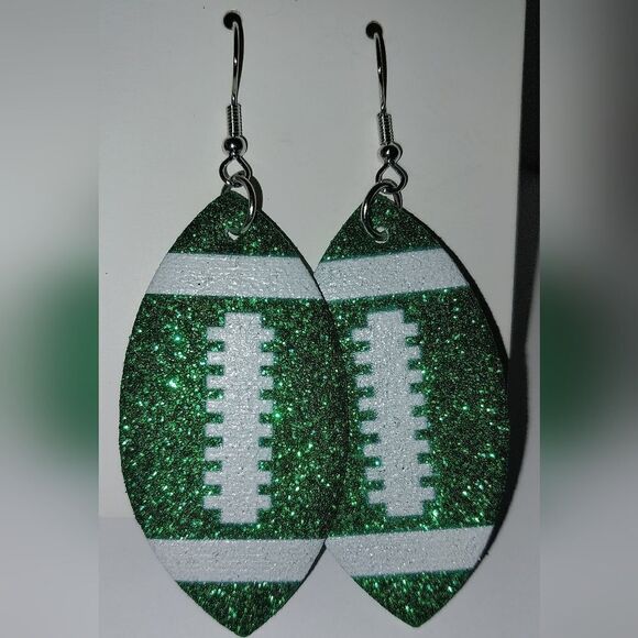 Super cute football dangle earrings - Picture 7 of 7